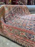 Traditional Persian Mahal rug, almost 5x7, low pile, soft handle.