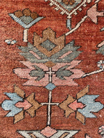 Grounding geometric Persian rug perfect for cozy interiors