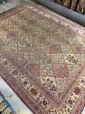 Antique Indian Agra Rug / 10x14 Rug #4577ML