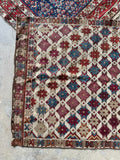 Antique Turkish Flat Weave Kilim Rug / All-Over 8-Pointed Star Pattern / 3’8 x 6’4 Rug #3858