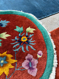 Antique Chinese Art Deco Round Rug / 2'0 x 2'0 Rug #4470