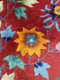 Antique Chinese Art Deco Round Rug / 2'0 x 2'0 Rug #4470