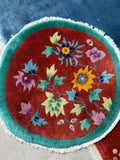 Antique Chinese Art Deco Round Rug / 2'0 x 2'0 Rug #4470