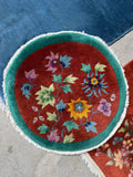 Antique Chinese Art Deco Round Rug / 2'0 x 2'0 Rug #4470