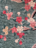 Antique Chinese Art Deco Rug Cherry Blossom Rug / 4'6 x 7'4 Rug #4474