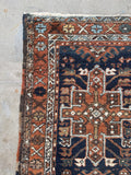 Skinny Tribal Persian Runner / 2'9 x 9'6 Skinny Heriz Gharajeh Runner #4508