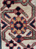 Antique Persian Malayer Runner Rug with Navy and Ivory / 3'4 x 13'8 Runner #4239ML