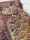 Fish and Turtle Design Antique Persian Rug / 4'5 x 6' Rug #3804