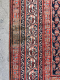 Antique Worn Persian Rug with Midnight Blue Boteh Field / 5x10 Persian Rug #3860