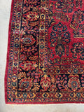 9x14 Antique Persian Sarouk Rug #4533