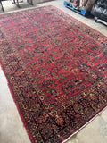 9x14 Antique Persian Sarouk Rug #4533