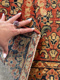 Long Skinny Vintage Persian Runner / 2'7 x 16'6 Antique Sarouk Runner #4523