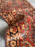 Long Skinny Vintage Persian Runner / 2'7 x 16'6 Antique Sarouk Runner #4523