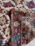 Antique Turkish Flat Weave Kilim Rug / All-Over 8-Pointed Star Pattern / 3’8 x 6’4 Rug #3858