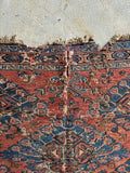 Battered and Bruised Soumak Flat Weave / 4'7 x 8'9 Rug #4572ML