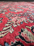 Antique vegetable-dyed wool carpet with a durable structure built to last for generations.