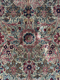 Authentic hand knotted Lavar Kerman rug crafted by Persian weavers circa 1880.