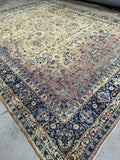 Kerman rug all over design with a floral layout.