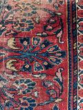 Antique floral Lilihan rug displaying a timeless decorative character.