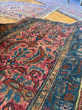Hand knotted Persian Malayer rug with luxurious wool and relaxed village drawing.