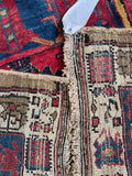 Antique Persian Serab runner rug. 3x15. Vegetable dyed wool tribal vintage.