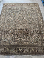 Full view of large handwoven Bibikabad rug.