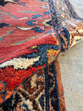Small Vintage Persian Rug / 3'3 x 4'3 Antique Bidjar Rug #4404