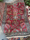 2x3 Small Antique Persian Floral Scatter Rug #2771