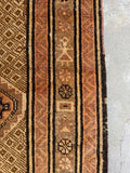 4x12 camel 1920s Camel Hair Serab runner rug, antique Persian hallway rug.