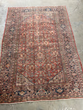7x10 Worn Vintage Persian Rug #3408
