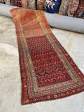 3x8 Heavily Abrashed Vintage Persian Runner #4457