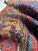 Weighted and solid Kurdish rug with durable weave.