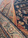 The handwoven wool weave from the underside of the rug.