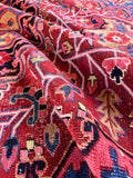 8x12 Antique Persian Heriz Area Rug #4611