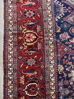 Up-close view of intricate floral pattern in main border band