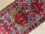 2x12 Sky Blue Skinny Vintage Persian Runner #4532