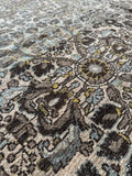 Close-up of floral pattern on Persian Bibikabad rug.