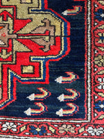 Midnight blue Persian rug with subtle abrash.