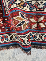 Border featuring eight-pointed stars in contrasting colors