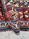 Border featuring eight-pointed stars in contrasting colors