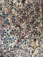 Medium wool pile Persian rug with peaceful and sophisticated style.