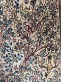 Medium wool pile Persian rug with peaceful and sophisticated style.