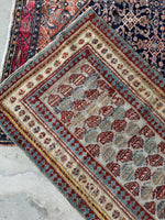 Rare size antique Mahal runner, narrow and long for hallways or kitchens.