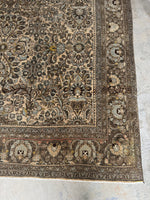 Corner detail of 1920s Persian village rug.