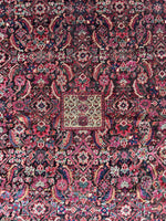 Detail of oxidized brown field with Herati pattern