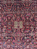 Detail of oxidized brown field with Herati pattern