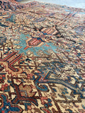 Focus on the interplay of geometric shapes surrounding the medallion
