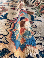 Elegant Persian rug with interwoven floral accents.