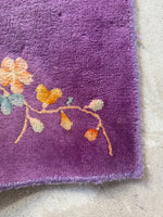 Bottom edge of rug showing secure ends and fine craftsmanship.