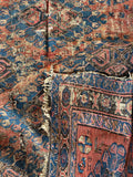 Battered and Bruised Soumak Flat Weave / 4'7 x 8'9 Rug #4572ML